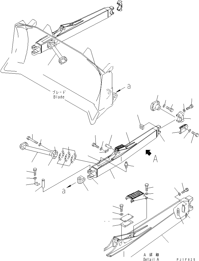 Bulldozers Komatsu / D275AX-5 S/N 20001-UP(d275ax-c) / STRAIGHT TILT FRAME (L.H.)(330010 : T2110-01A0)