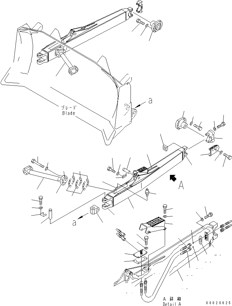 Bulldozers Komatsu / D275AX-5 S/N 20001-UP(d275ax-c) / STRAIGHT TILT AND D.T.P.D FRAME AND PIPING (L.H.)(330020 : T2110-01A1)