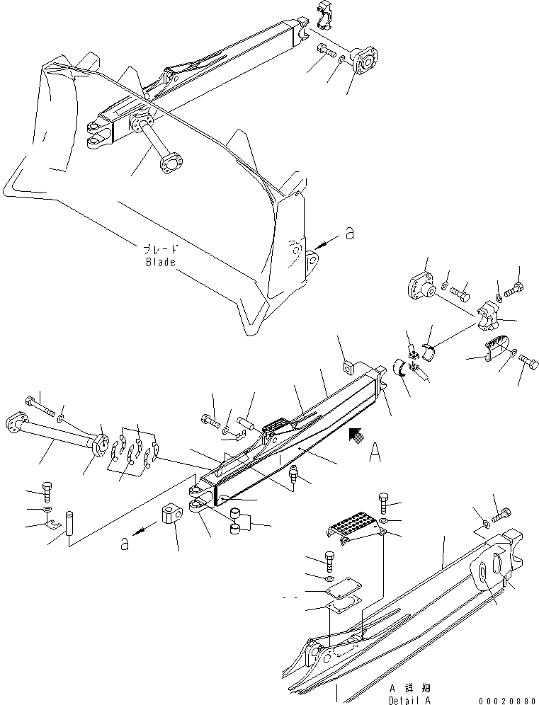 Bulldozers Komatsu / D275AX-5 S/N 20001-UP(d275ax-c) / STRAIGHT TILT FRAME (L.H.) (WITH BUSH) (REINFORCEDTYPE)(330060 : T2110-01A5)