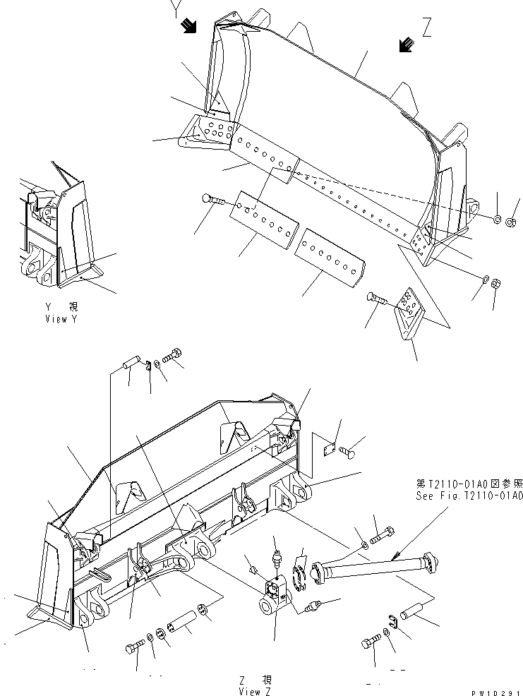 Bulldozers Komatsu / D275AX-5 S/N 20001-UP(d275ax-c) / TILT SEMI-U BLADE(330120 : T2120-01A1)