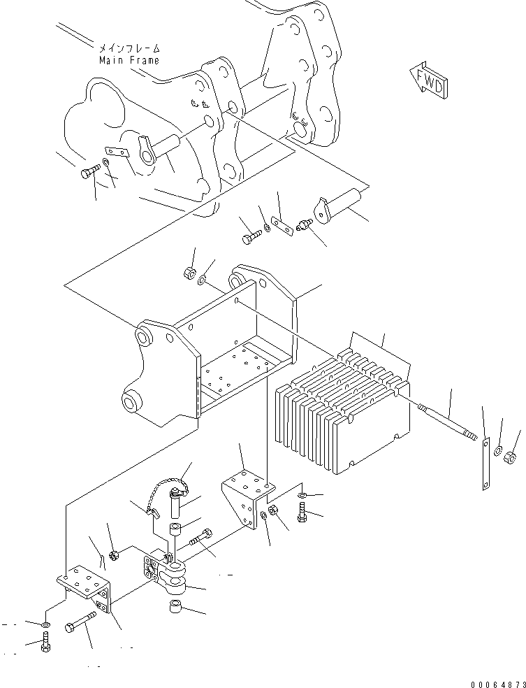 Bulldozers Komatsu / D275AX-5 S/N 20001-UP(d275ax-c) / COUNTER WEIGHT AND DRAWBAR(330420 : T2820-01A0)