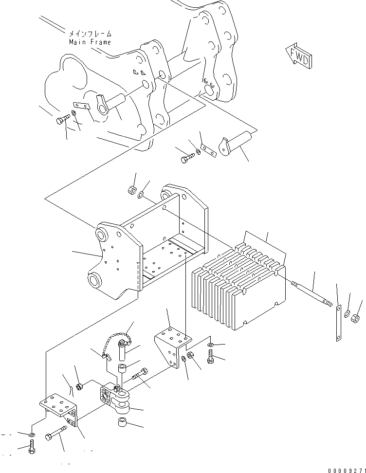 Bulldozers Komatsu / D275AX-5 S/N 20001-UP(d275ax-c) / COUNTER WEIGHT AND DRAWBAR (FOR LANDFILL SPEC.)(330430 : T2820-01A1)