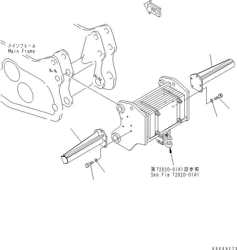 Bulldozers Komatsu / D275AX-5 S/N 20001-UP(d275ax-c) / REAR STRIKER (FOR LANDFILL SPEC.)(330450 : T2820-02A1)