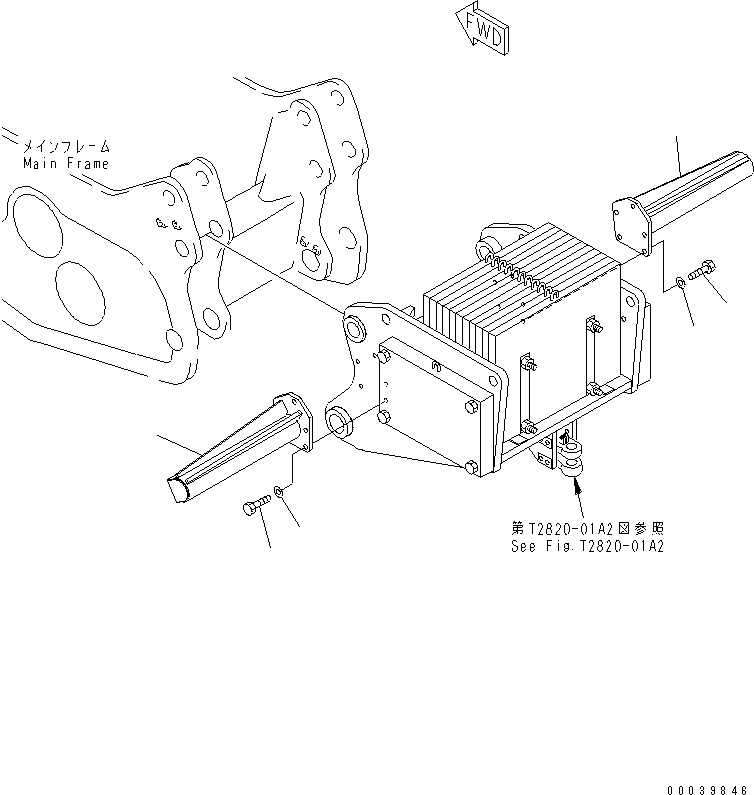 Bulldozers Komatsu / D275AX-5 S/N 20001-UP(d275ax-c) / REAR STRIKER (FOR LANDFILL SPEC.) (FOR LARGE COUNTER WEIGHT)(330460 : T2820-02A2)