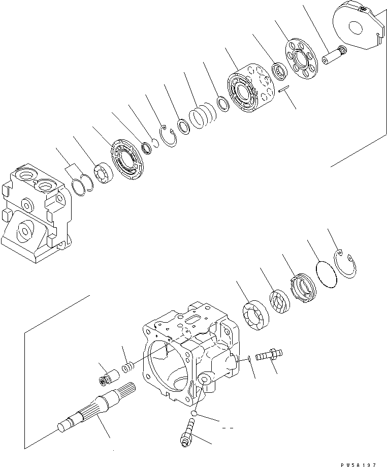 Bulldozers Komatsu / D275AX-5 S/N 20001-UP(d275ax-c) / FAN PUMP (2/5)(450270 : Y1600-22A0)