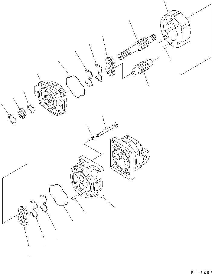 Bulldozers Komatsu / D275AX-5 S/N 20001-UP(d275ax-c) / HYDRAULIC PUMP (POWER TRAIN) (1/2)(450310 : Y1610-01A1)
