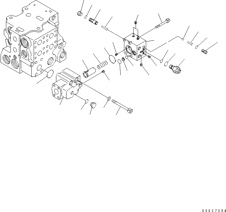 Bulldozers Komatsu / D275AX-5 S/N 20001-UP(d275ax-c) / CONTROL VALVE (4-SPOOL) (10/10)(450530 : Y1664-10A0)