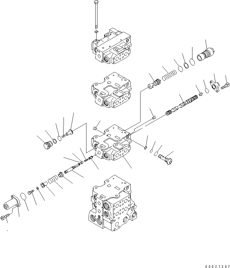 Bulldozers Komatsu / D275AX-5 S/N 20001-UP(d275ax-c) / CONTROL VALVE (5-SPOOL) (10/11)(450630 : Y1665-10A0)