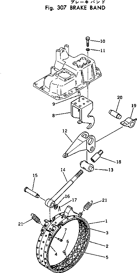 Bulldozers Komatsu / D30AM-17 S/N 32001-UP (Forestry Spec.)(d30am-1c) / BRAKE BAND(090040 : 307)