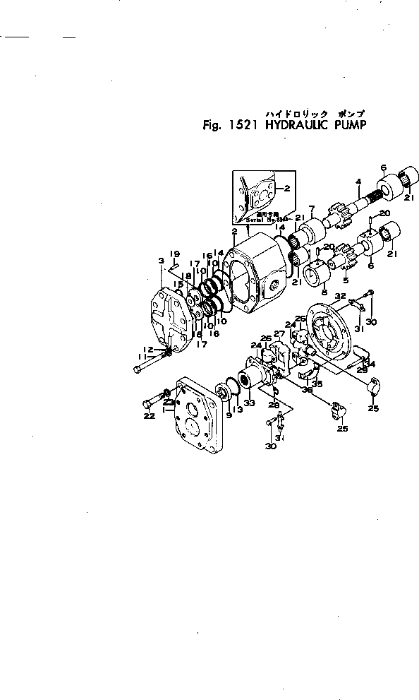 Crawler Loaders Komatsu / D30S-12 S/N 5004-UP (Chassis only)(d30s-12c) / HYDRAULIC PUMP(150010 : 1521)