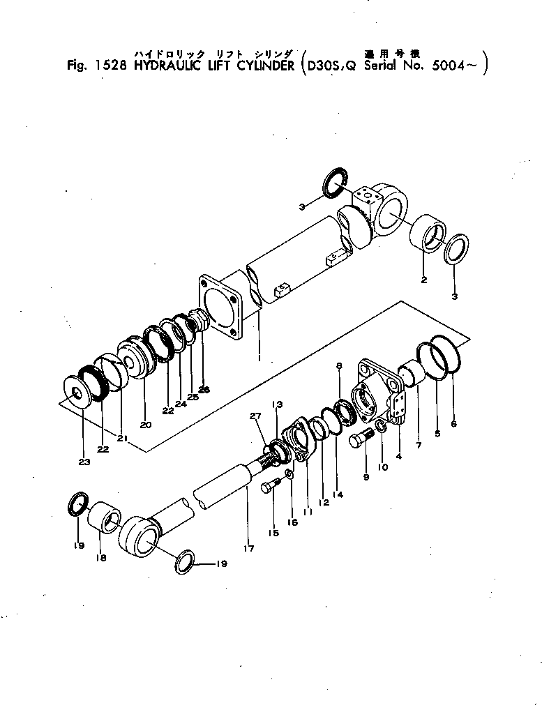 Crawler Loaders Komatsu / D30S-12 S/N 5004-UP (Chassis only)(d30s-12c) / HYDRAULIC LIFT CYLINDER(150070 : 1528) Crawler Loaders Komatsu / D30S-12 S/N 5004-UP (Chassis only)(d30s-12c) / HYDRAULIC LIFT CYLINDER(150070 : 1528)