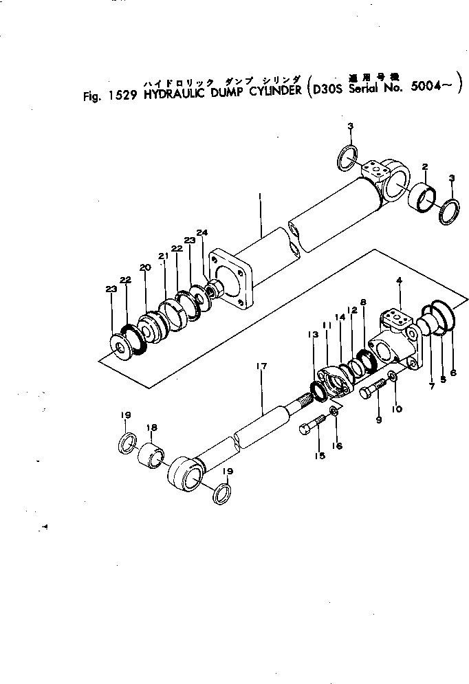Crawler Loaders Komatsu / D30S-12 S/N 5004-UP (Chassis only)(d30s-12c) / HYDRAULIC DUMP CYLINDER(150080 : 1529) Crawler Loaders Komatsu / D30S-12 S/N 5004-UP (Chassis only)(d30s-12c) / HYDRAULIC DUMP CYLINDER(150080 : 1529)