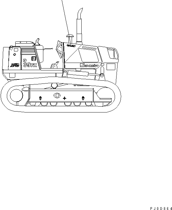 Komatsu parts book diagram for D31EX-21A-M S/N 50501-UP: MARK (GALEO) (CANOPY)