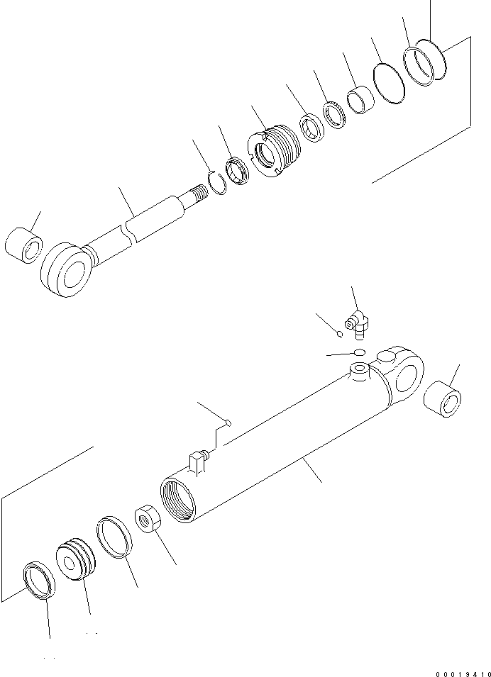 Bulldozers Komatsu / D31EX-21A-M S/N 50501-UP(d31ex-0r) / RIPPER CYLINDER(450210 : Y1621-01A0)