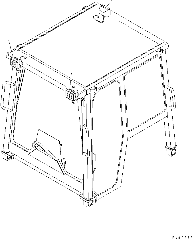 Bulldozers Komatsu / D31EX-21 S/N 50001-50499 (For North America)(d31ex-2c) / VEHICEL LAMP(120070 : E0300-01A0)