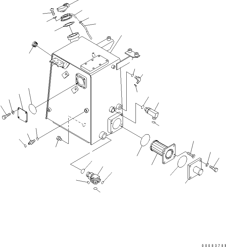 Bulldozers Komatsu / D31EX-21 S/N 50001-50499 (For North America)(d31ex-2c) / HYDRAULIC TANK(180010 : H0110-01A0)