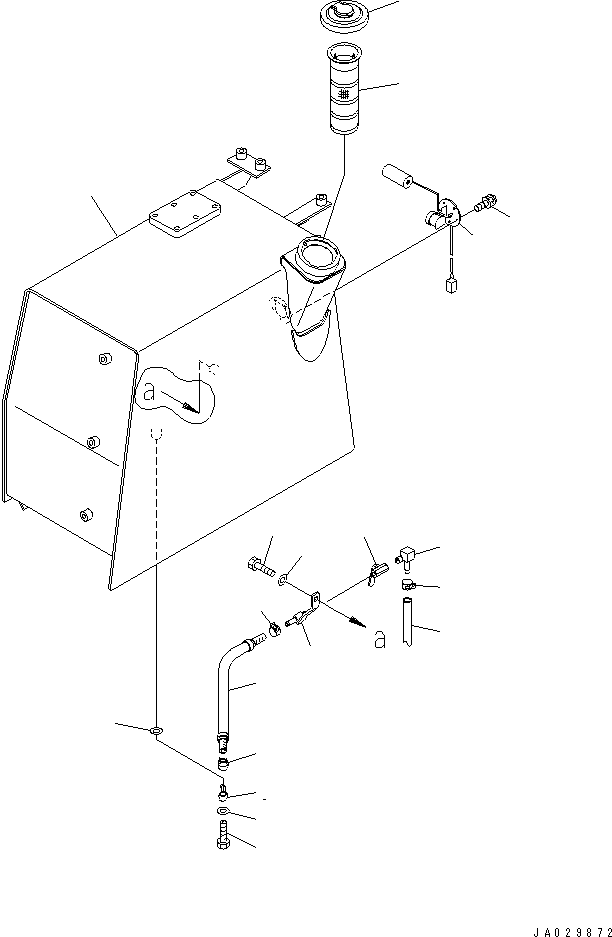 Bulldozers Komatsu / D31PLL-21-IN S/N 1001-UP (For Indonesia)(d31pll1c) / FUEL TANK(FOR INDONESIA)(090010 : D0100-01A2)