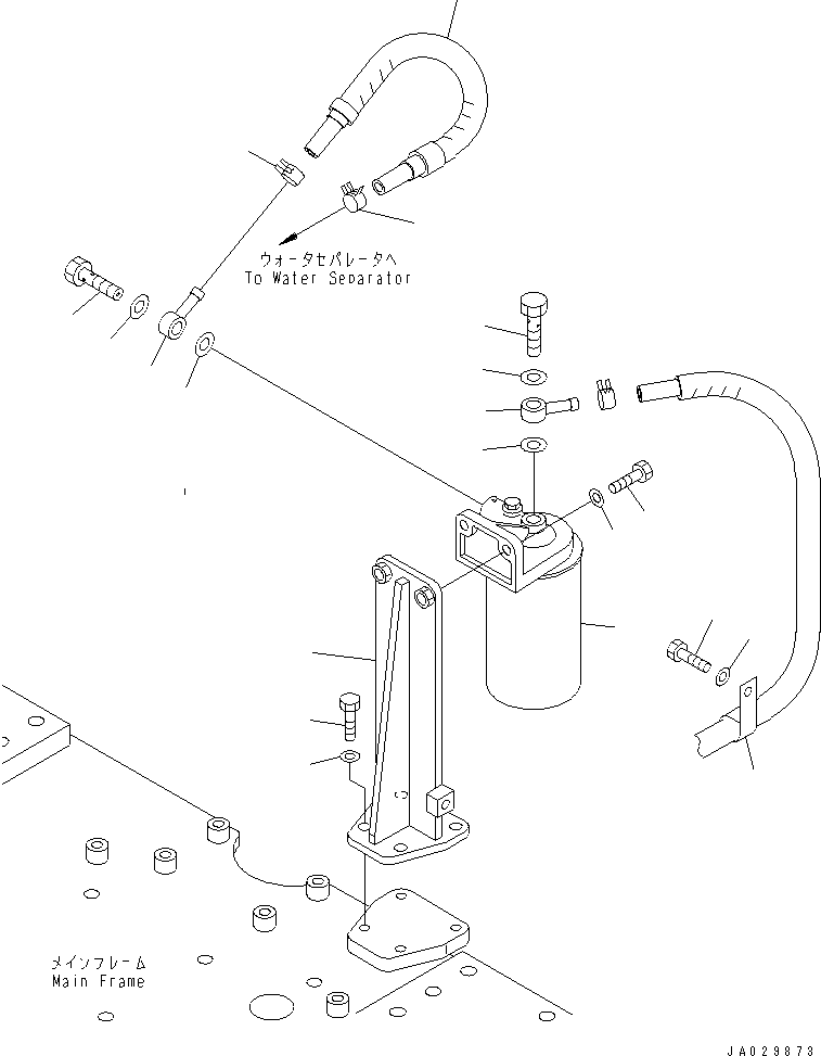 Bulldozers Komatsu / D31PLL-21-IN S/N 1001-UP (For Indonesia)(d31pll1c) / FUEL PREFILTER (FOR INDONESIA)(090040 : D0200-02A2)