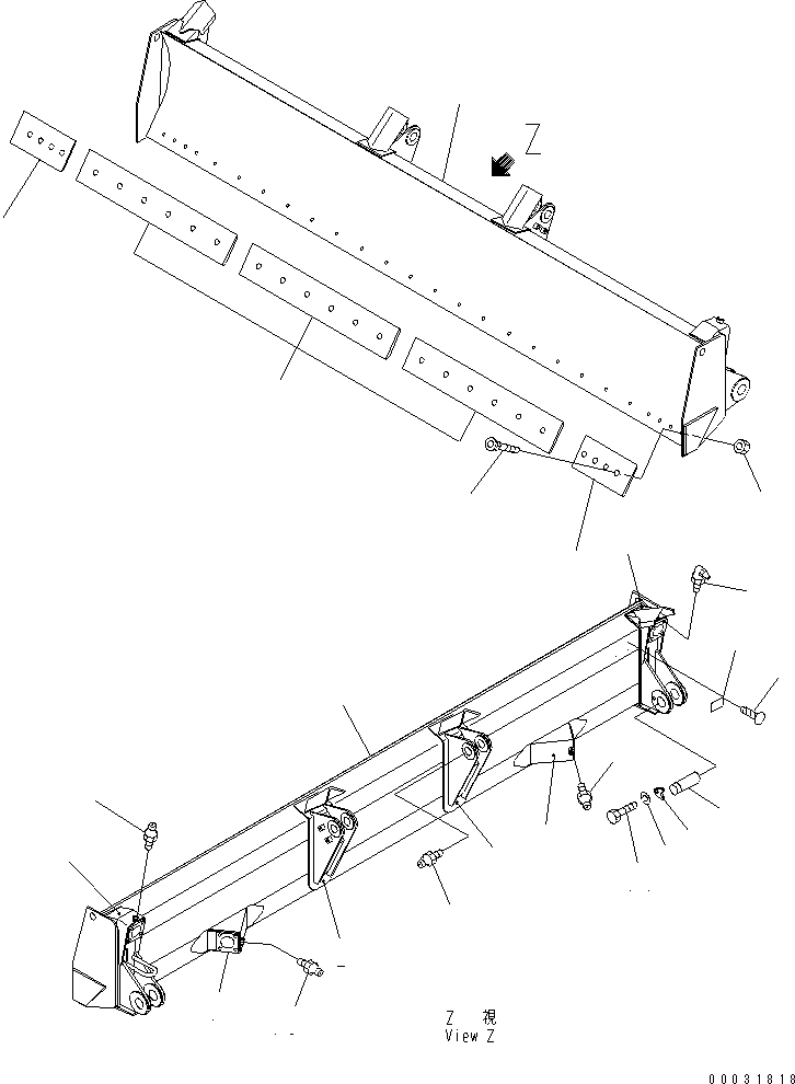 Bulldozers Komatsu / D31PLL-21-IN S/N 1001-UP (For Indonesia)(d31pll1c) / TILT BLADE(330030 : T2120-01A0)