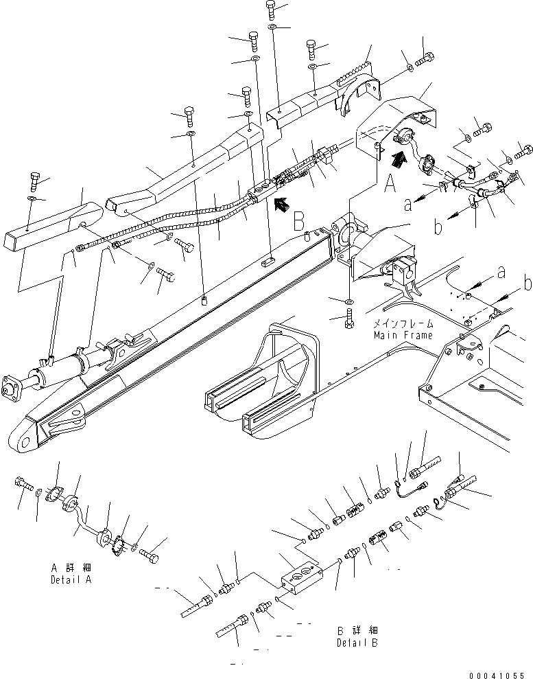 Bulldozers Komatsu / D31PLL-21-IN S/N 1001-UP (For Indonesia)(d31pll1c) / DOZER OIL LINE (TILT CYLINDER LINE)(330060 : T2160-01A0)