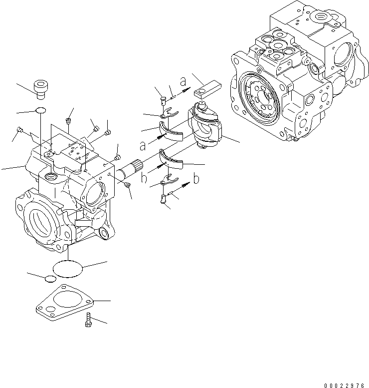 Bulldozers Komatsu / D31PLL-21-IN S/N 1001-UP (For Indonesia)(d31pll1c) / HST PUMP (1/14)(420010 : Y1600-01A0)