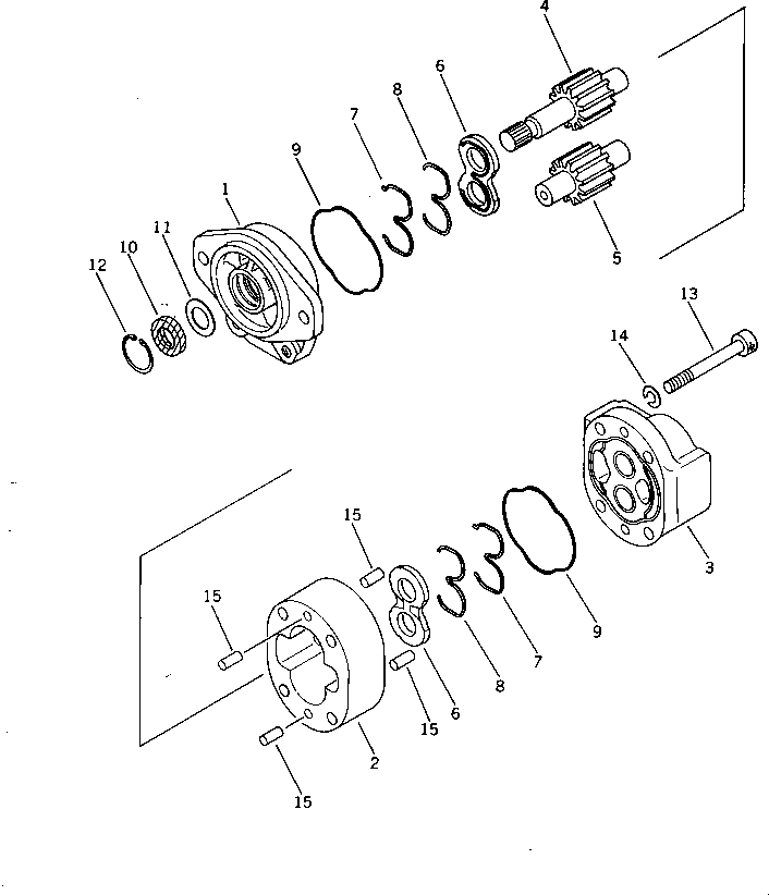 Bulldozers Komatsu / D31PLL-21-IN S/N 1001-UP (For Indonesia)(d31pll1c) / HYDRAULIC PUMP(420020 : Y1610-01A0)