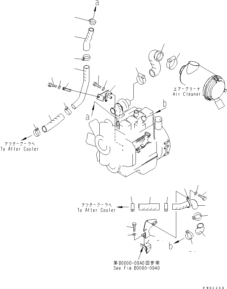 Bulldozers Komatsu / D31PX-21A-M S/N 50501-UP(d31px-0r) / AFTER COOLER (AIR TO AIR)(030010 : B0000-01A0)