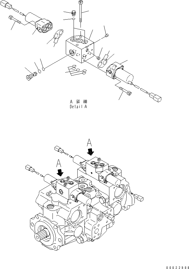 Bulldozers Komatsu / D31PX-21A-M S/N 50501-UP(d31px-0r) / HST PUMP (13/14)(450160 : Y1600-13A0)