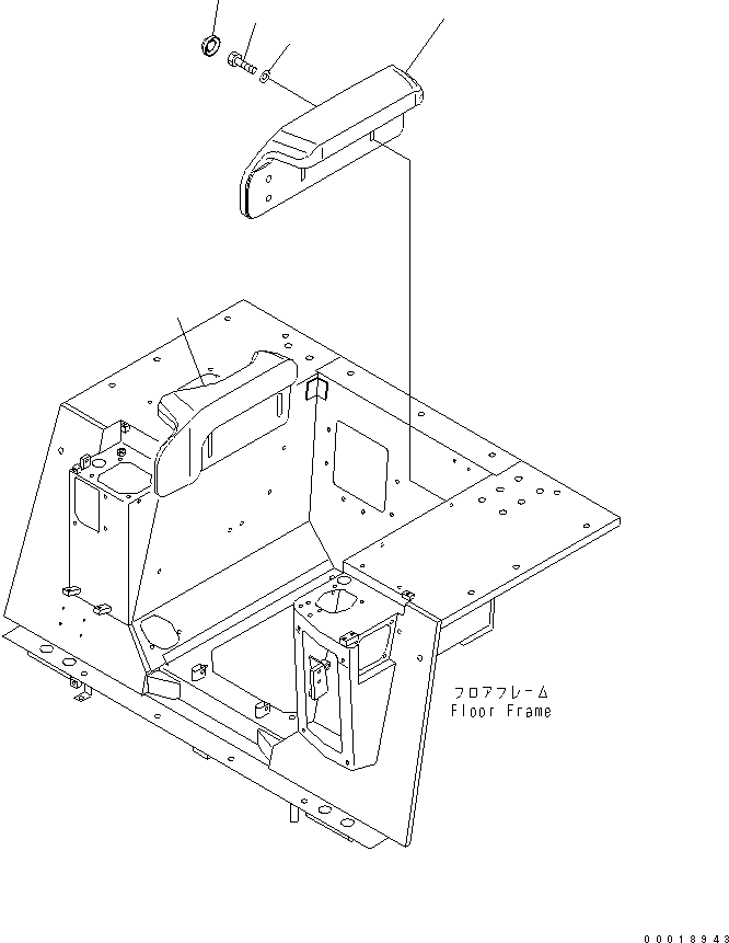 Bulldozers Komatsu / D31PX-21A S/N 50501-UP (Overseas Version)(d31px-1c) / ARM REST(#50501-50863)(240060 : K0130-01A0)