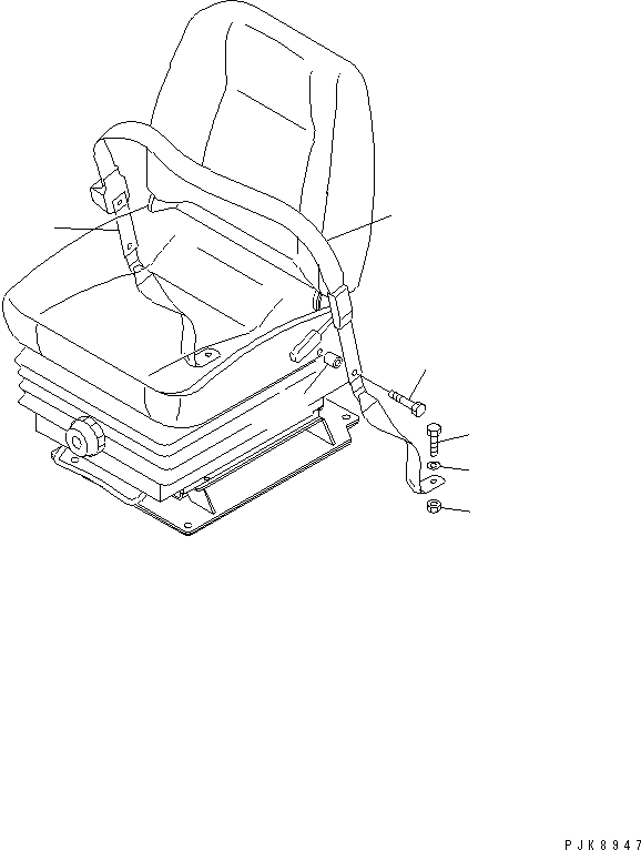 Bulldozers Komatsu / D31PX-21A S/N 50501-UP (Overseas Version)(d31px-1c) / SEAT BELT(240080 : K0160-01A0)