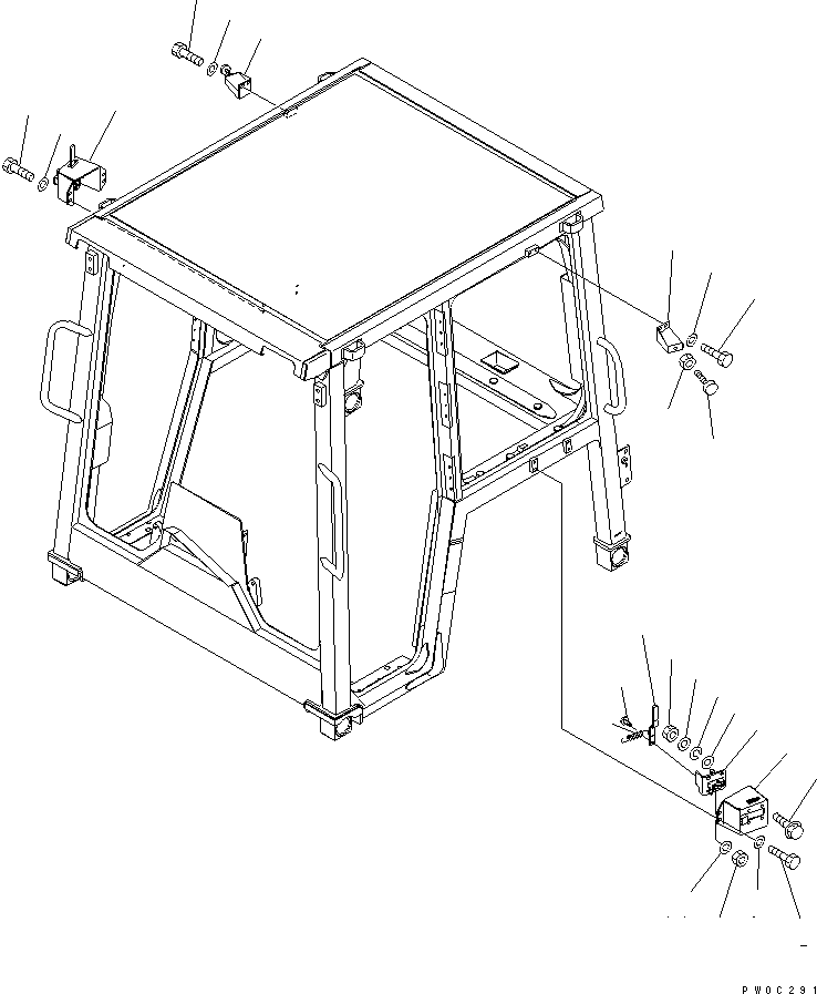 Bulldozers Komatsu / D31PX-21A S/N 50501-UP (Overseas Version)(d31px-1c) / ROPS CAB (OPEN LOCK)(240120 : K0210-03A0)