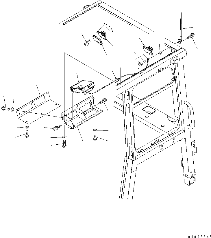 Bulldozers Komatsu / D31PX-21A S/N 50501-UP (Overseas Version)(d31px-1c) / ROPS CAB (RADIO) (FOR U.S.A.)(240150 : K0210-06A0)