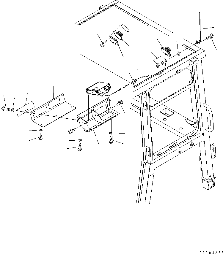 Bulldozers Komatsu / D31PX-21A S/N 50501-UP (Overseas Version)(d31px-1c) / ROPS CAB (RADIO LESS) (FOR U.S.A.)(240160 : K0210-06A1)