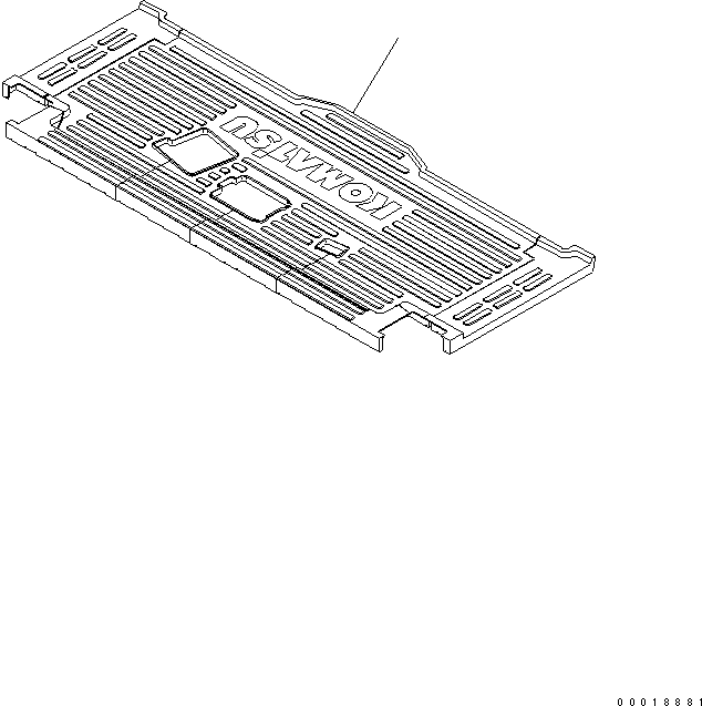 Bulldozers Komatsu / D31PX-21A S/N 50501-UP (Overseas Version)(d31px-1c) / FLOOR MAT (WITHOUT CAB)(240230 : K0310-01A0)