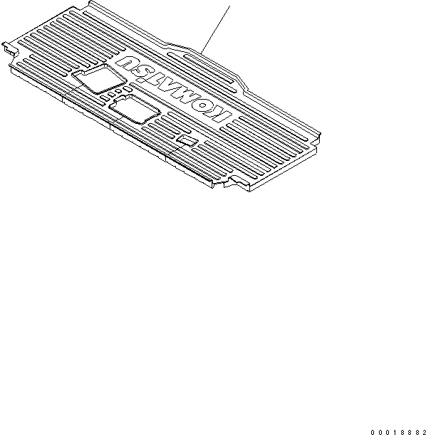 Bulldozers Komatsu / D31PX-21A S/N 50501-UP (Overseas Version)(d31px-1c) / FLOOR MAT (WITH CAB)(240240 : K0310-01A1)
