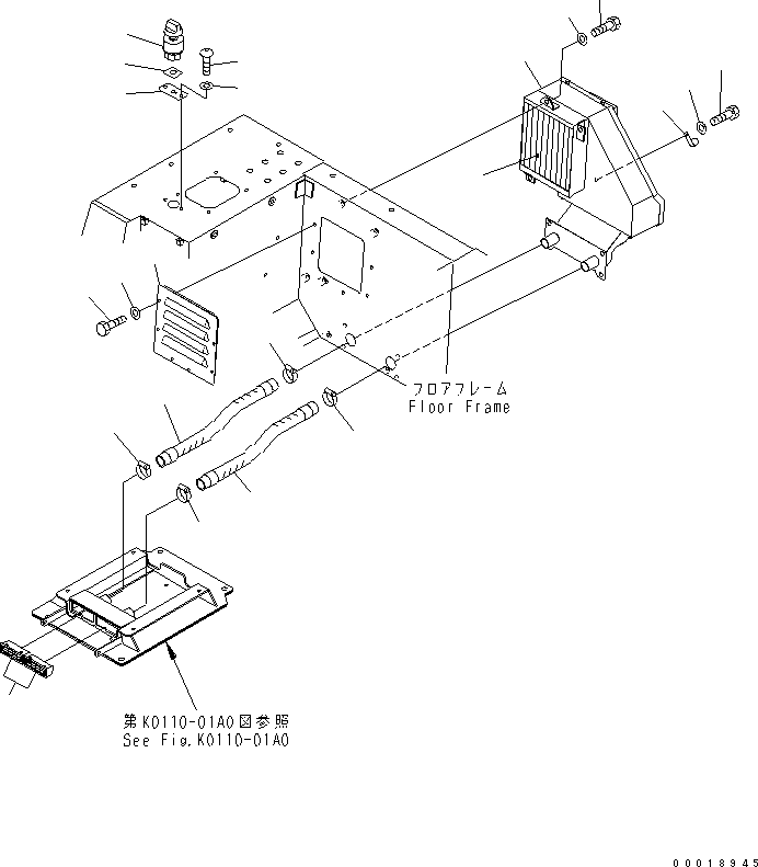Bulldozers Komatsu / D31PX-21A S/N 50501-UP (Overseas Version)(d31px-1c) / HEATER(240280 : K0710-01A1)
