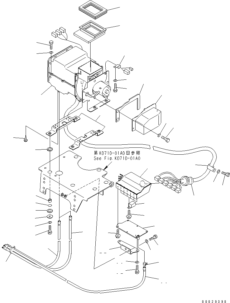 Bulldozers Komatsu / D31PX-21A S/N 50501-UP (Overseas Version)(d31px-1c) / AIR CONDITIONER (UNIT)(#50721-)(240300 : K0710-02A0A)
