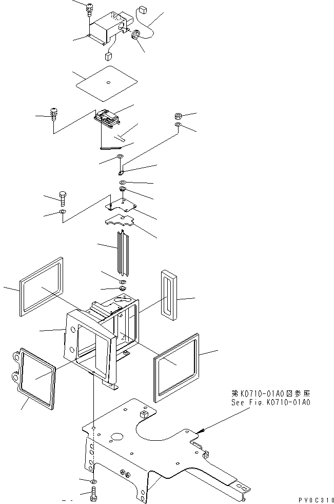 Bulldozers Komatsu / D31PX-21A S/N 50501-UP (Overseas Version)(d31px-1c) / AIR CONDITIONER (DUCT)(240320 : K0710-04A0)