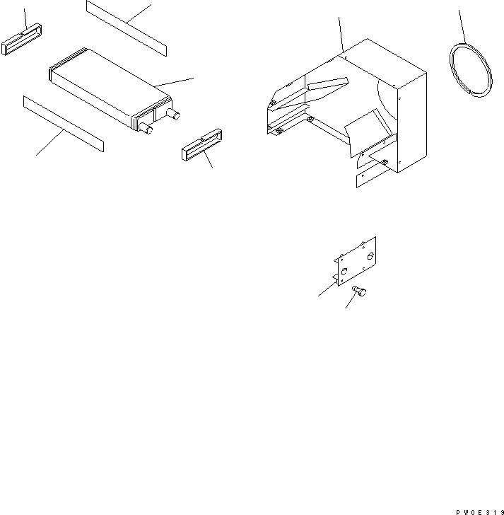 Bulldozers Komatsu / D31PX-21A S/N 50501-UP (Overseas Version)(d31px-1c) / AIR CONDITIONER (HEATER) (1/4)(240350 : K0710-51A1)