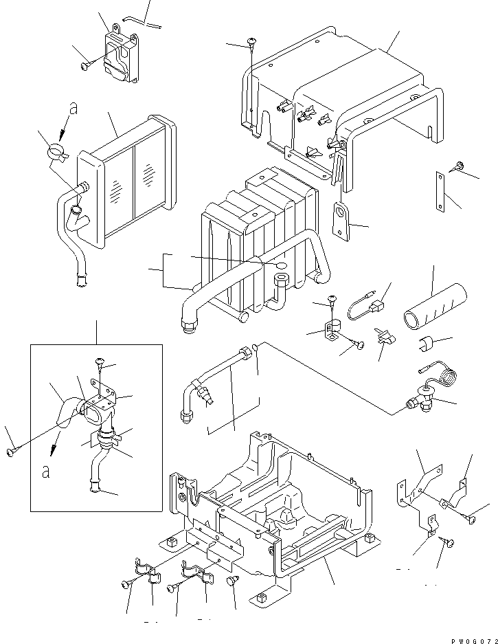 Bulldozers Komatsu / D31PX-21A S/N 50501-UP (Overseas Version)(d31px-1c) / AIR CONDITIONER (COOLING)(240360 : K0710-52A0)