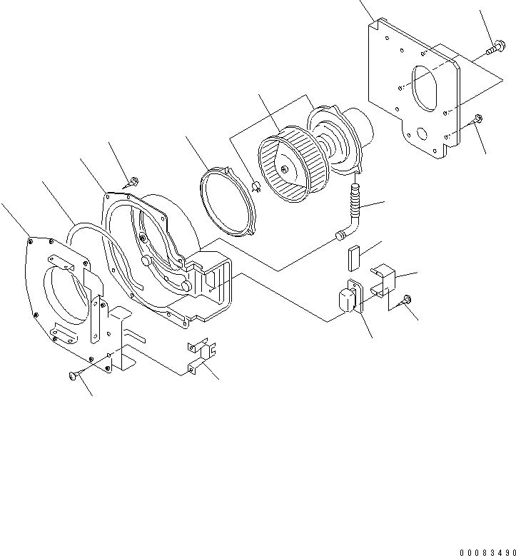 Bulldozers Komatsu / D31PX-21A S/N 50501-UP (Overseas Version)(d31px-1c) / AIR CONDITIONER (BLOWER ASS