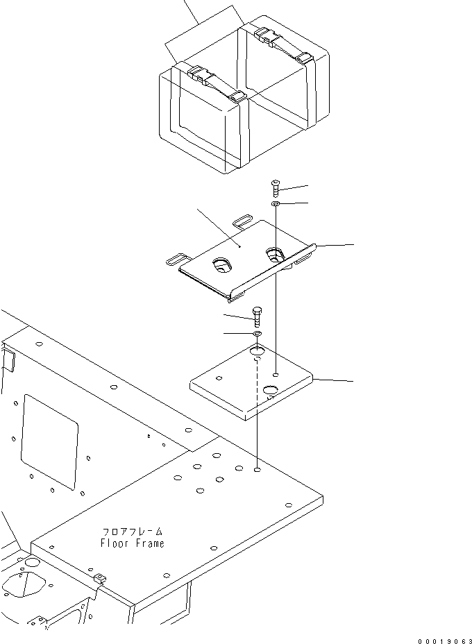 Bulldozers Komatsu / D31PX-21A S/N 50501-UP (Overseas Version)(d31px-1c) / LUNCH BOX BRACKET (WITHOUT CAB)(240460 : K0890-01A0)
