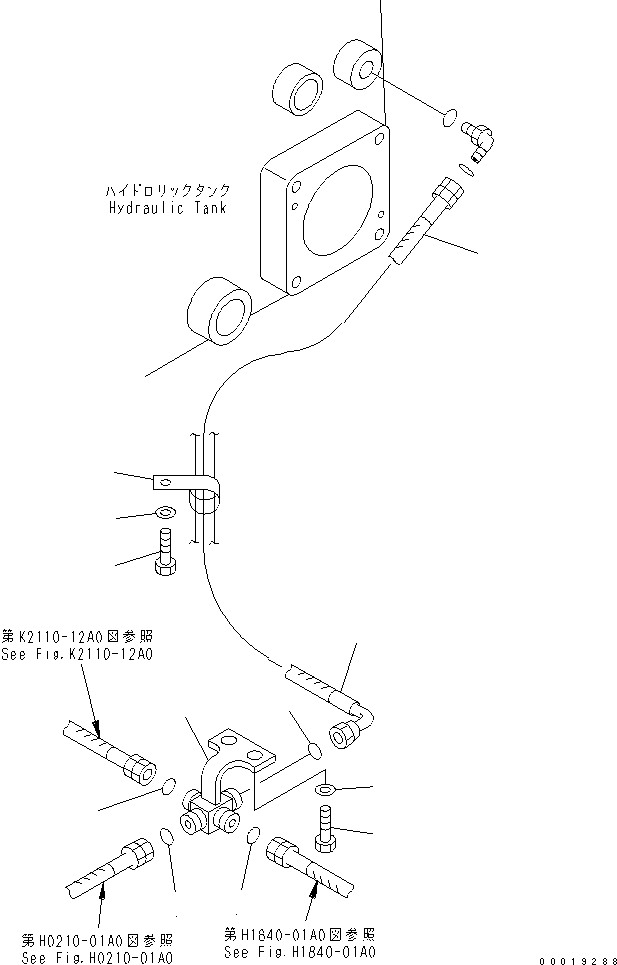 Bulldozers Komatsu / D31PX-21A S/N 50501-UP (Overseas Version)(d31px-1c) / FLOOR FRAME (P.P.C DRAIN)(240590 : K2110-11A0)