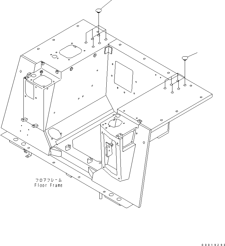 Bulldozers Komatsu / D31PX-21A S/N 50501-UP (Overseas Version)(d31px-1c) / FLOOR FRAME (PLUG) (FOR CAB)(240640 : K2110-14A1)