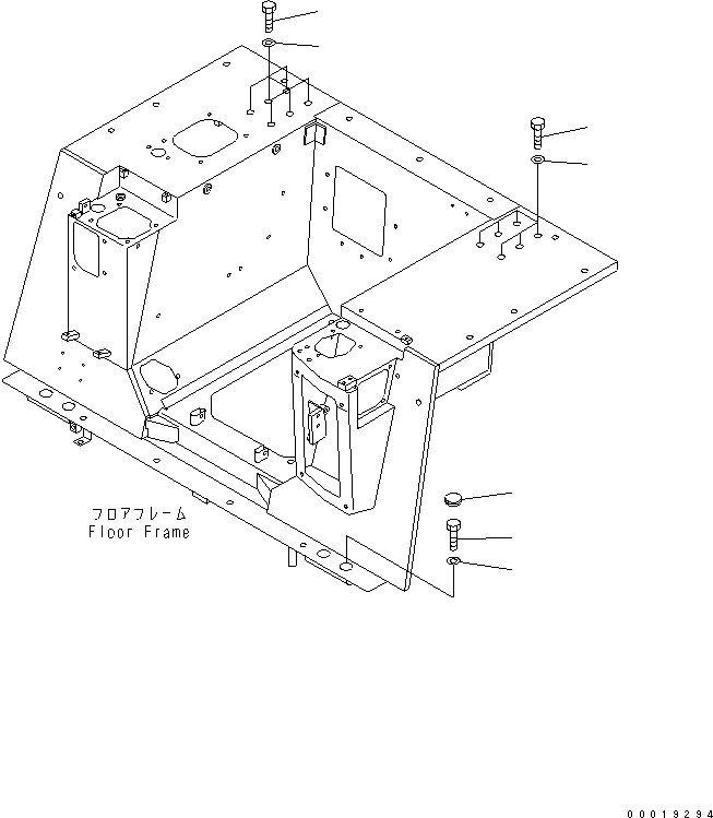 Bulldozers Komatsu / D31PX-21A S/N 50501-UP (Overseas Version)(d31px-1c) / FLOOR FRAME (MOUNT)(240650 : K2110-15A0)