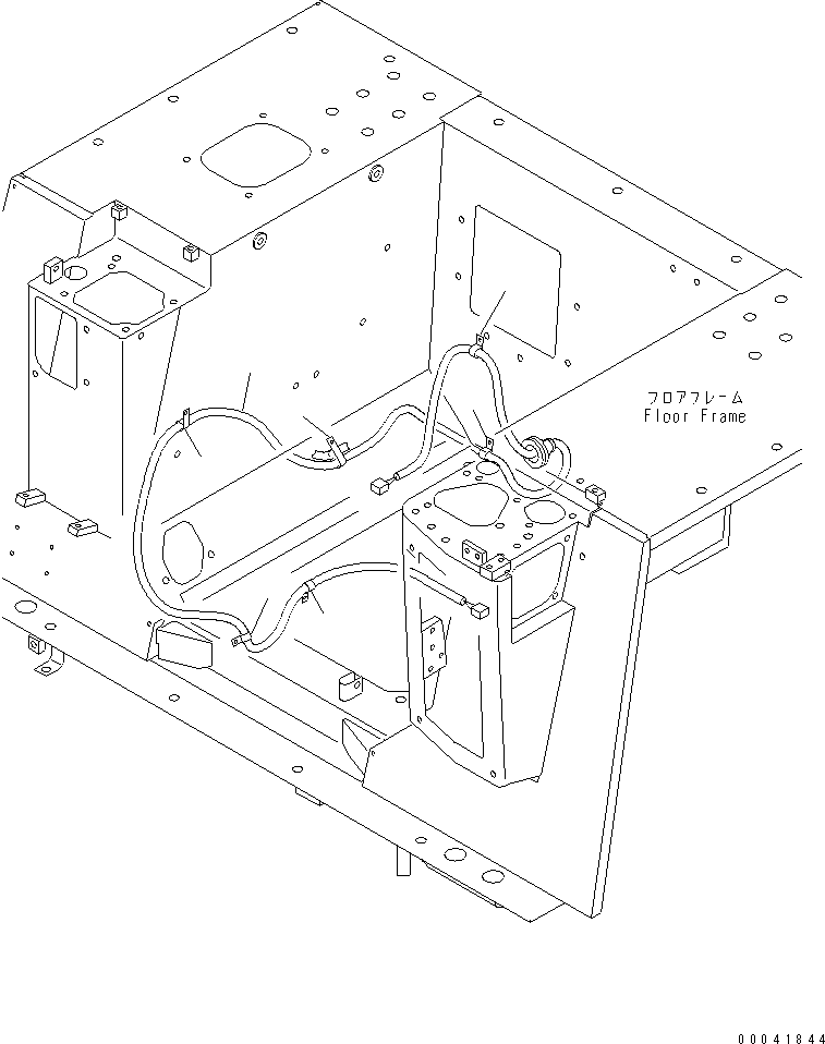 Bulldozers Komatsu / D31PX-21A S/N 50501-UP (Overseas Version)(d31px-1c) / FLOOR FRAME (SEAT WIRING)(240700 : K2110-17A6)