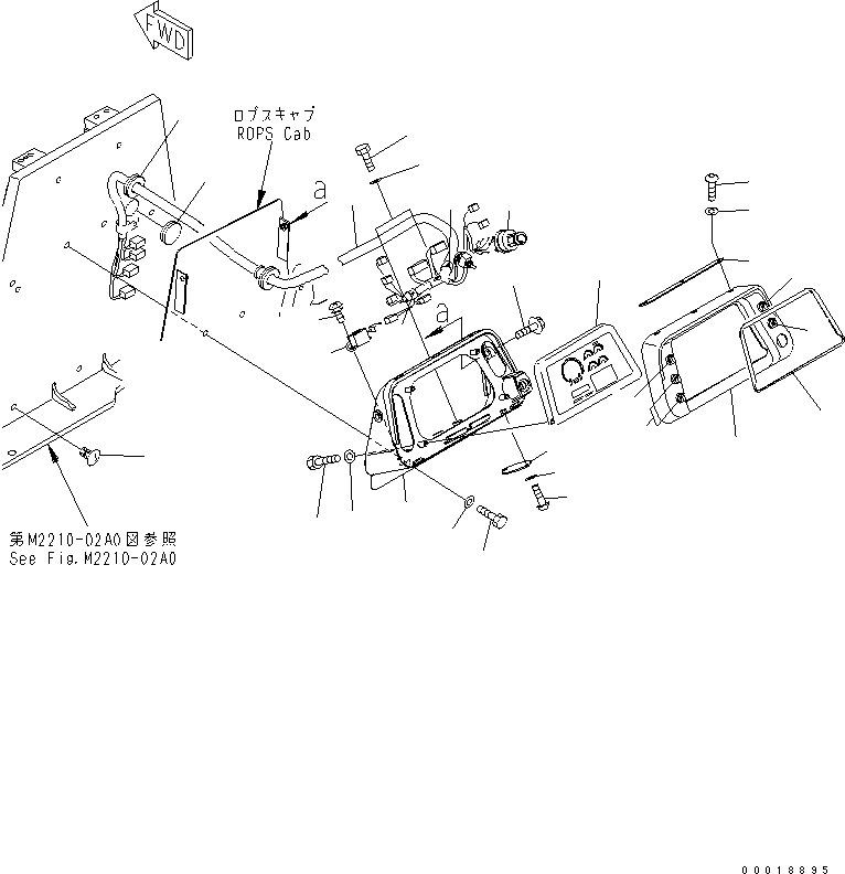 Bulldozers Komatsu / D31PX-21A S/N 50501-UP (Overseas Version)(d31px-1c) / PANEL (FOR CAB)(240840 : K2211-01A2)