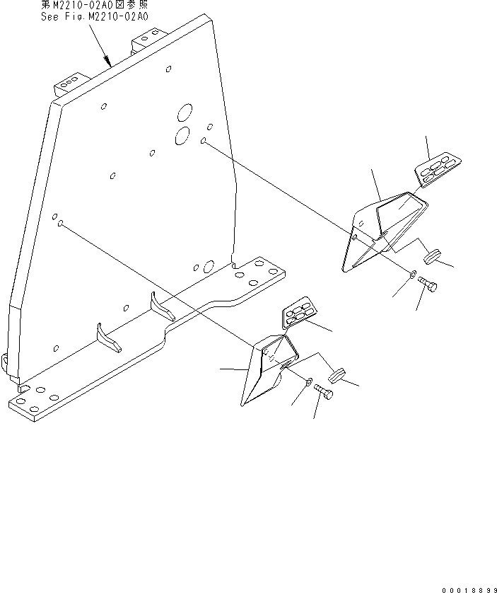 Bulldozers Komatsu / D31PX-21A S/N 50501-UP (Overseas Version)(d31px-1c) / FOOT REST(240850 : K2212-01A0)
