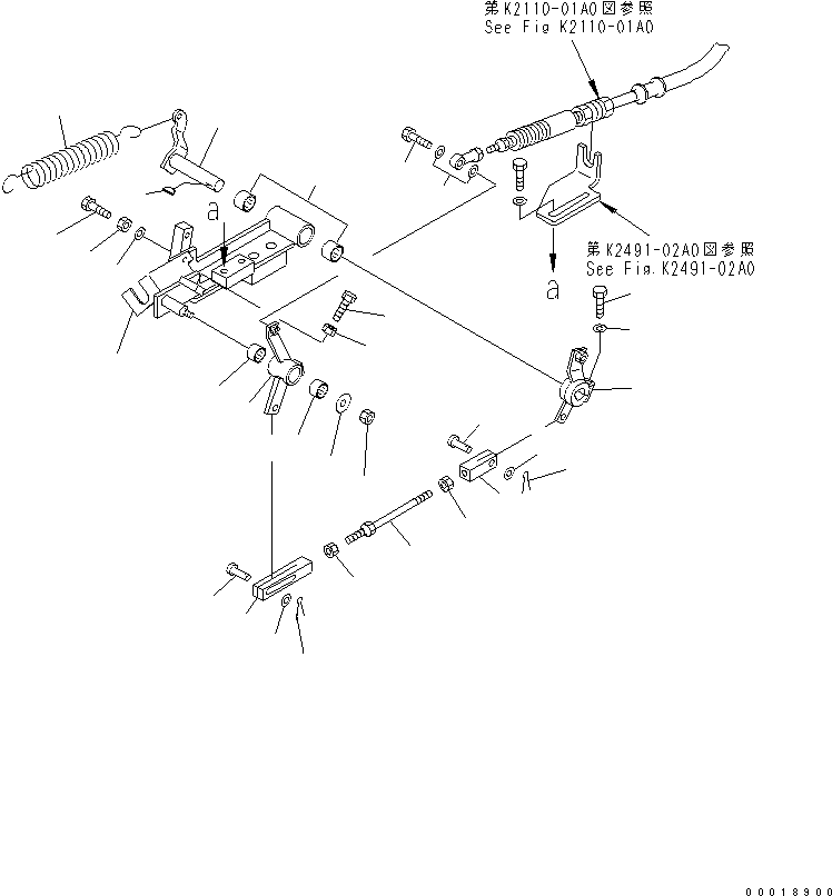Bulldozers Komatsu / D31PX-21A S/N 50501-UP (Overseas Version)(d31px-1c) / FUEL CONTROL (1/2)(240860 : K2491-01A0)