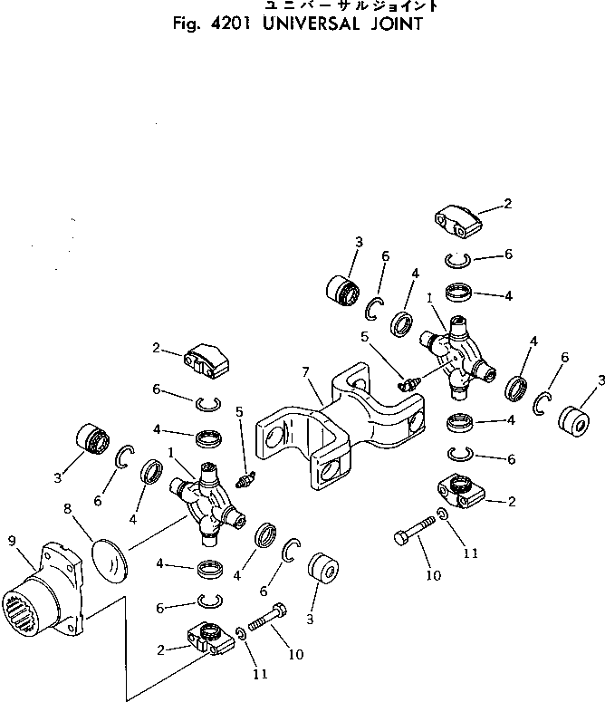 Crawler Loaders Komatsu / D31Q-17 S/N 32001-UP(d31q-17c) / UNIVERSAL JOINT(060010 : 4201) Crawler Loaders Komatsu / D31Q-17 S/N 32001-UP(d31q-17c) / UNIVERSAL JOINT(060010 : 4201)